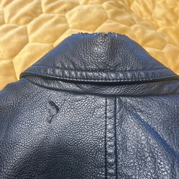 Black “vegan” Leather Express Moto-Jacket - Picture 7 of 8
